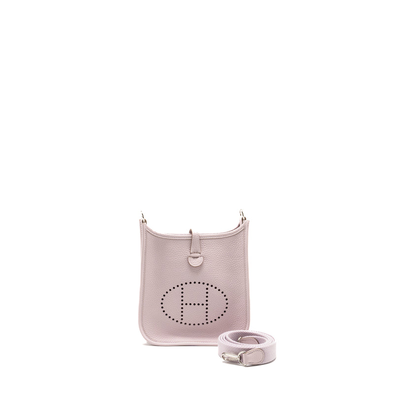 Hermes Mini Evelyne Clemence Mauve Pale SHW Stamp W