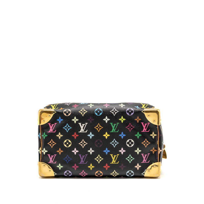Louis Vuitton x Takashi Murakami  Speedy 30 Limited Edition Multicoloured Monogram Canvas Black GHW