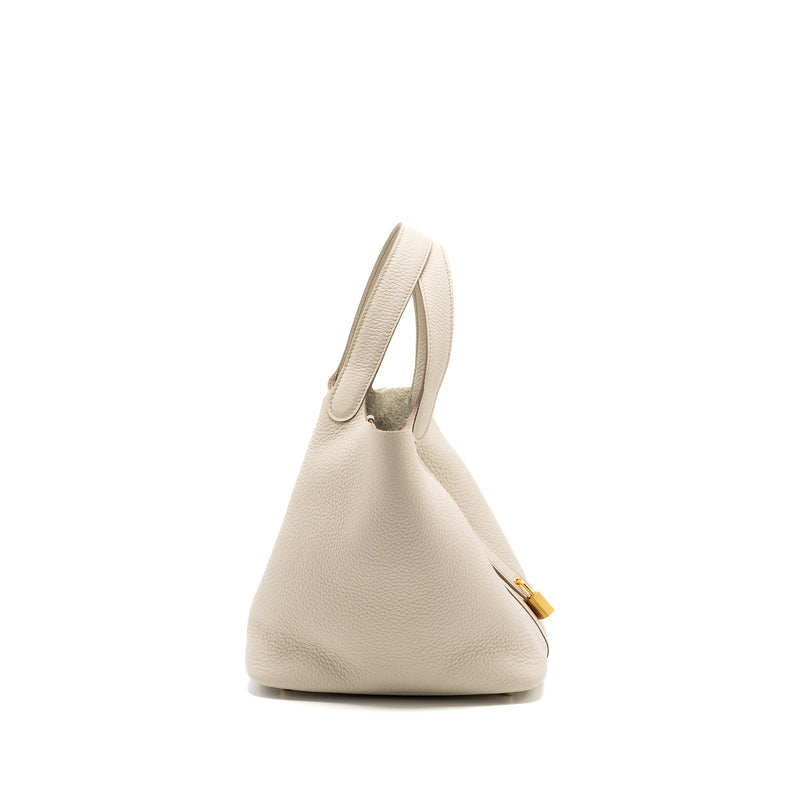 Hermes Picotin 22 lock bag Clemence Beton GHW Stamp U