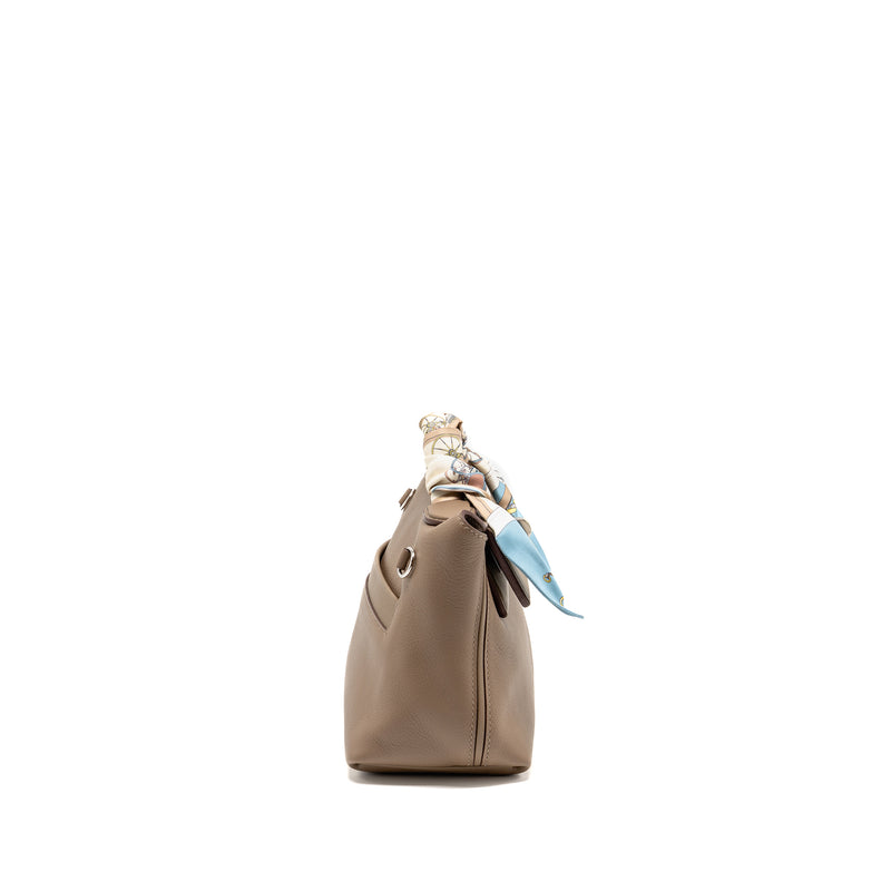 Hermes Mini 24/24 2424-21 Bag Evercolor Etoupe SHW Stamp B