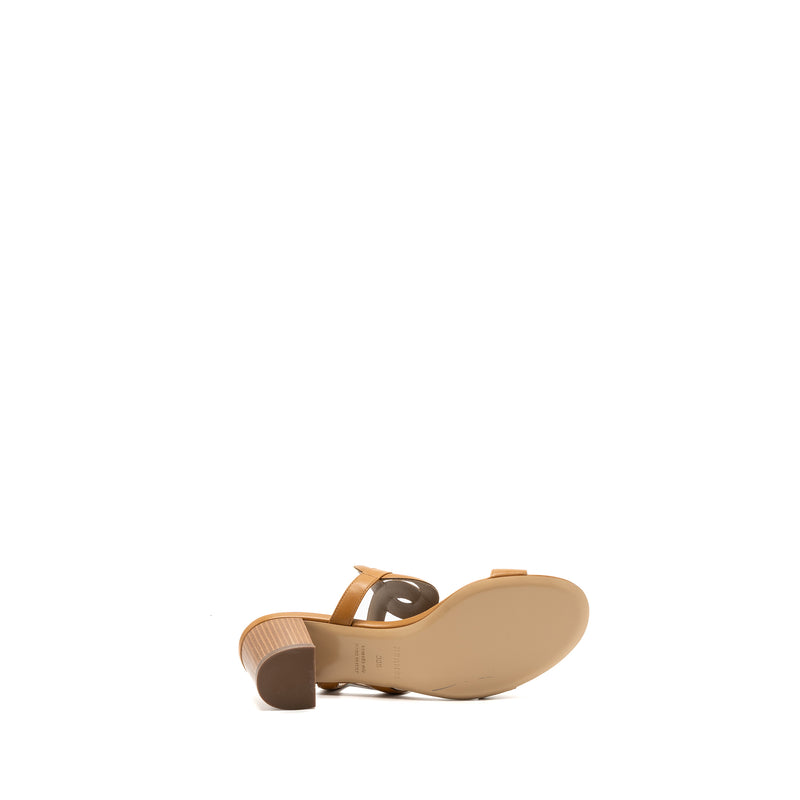 Hermes size 38.5 Bikini sandal Nappa leather beige dore