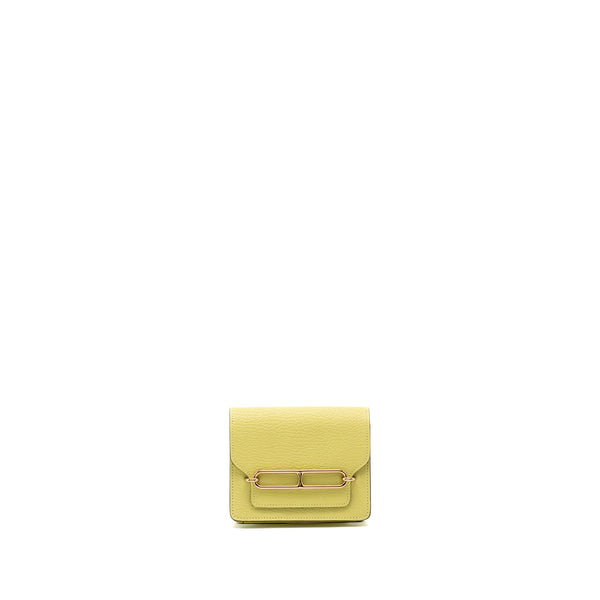 Hermes Roulis Slim Chèvre Mysore R9 Jaune Bourgeon LGHW Stamp B