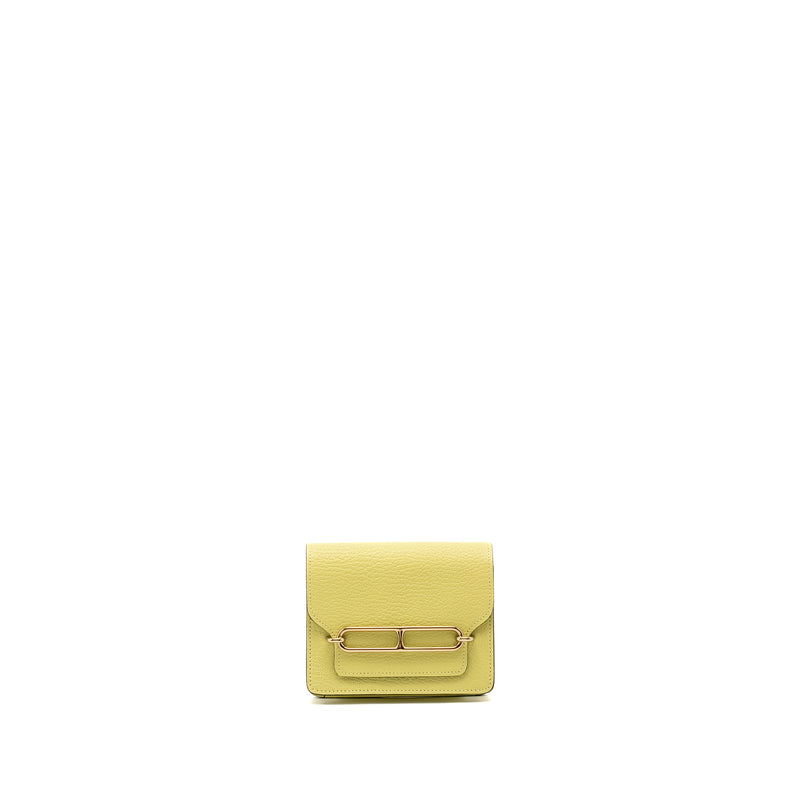 Hermes Roulis Slim Chèvre Mysore R9 Jaune Bourgeon LGHW Stamp B