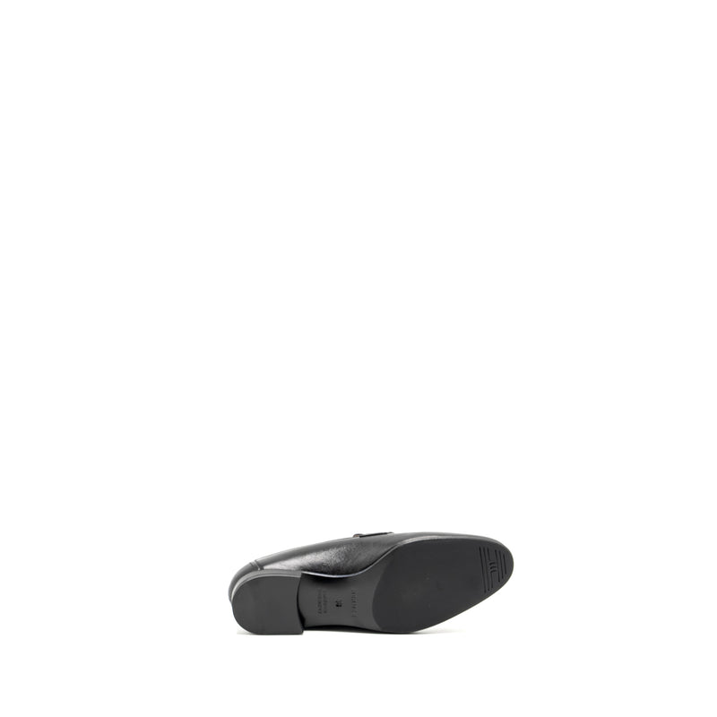 HERMES Size 36 Paris Loafer Goatskin Black SHW