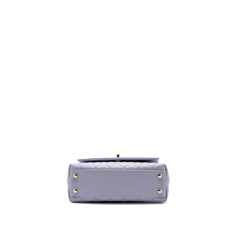 Chanel Small Coco Handle Caviar Light Purple LGHW (Microchip)