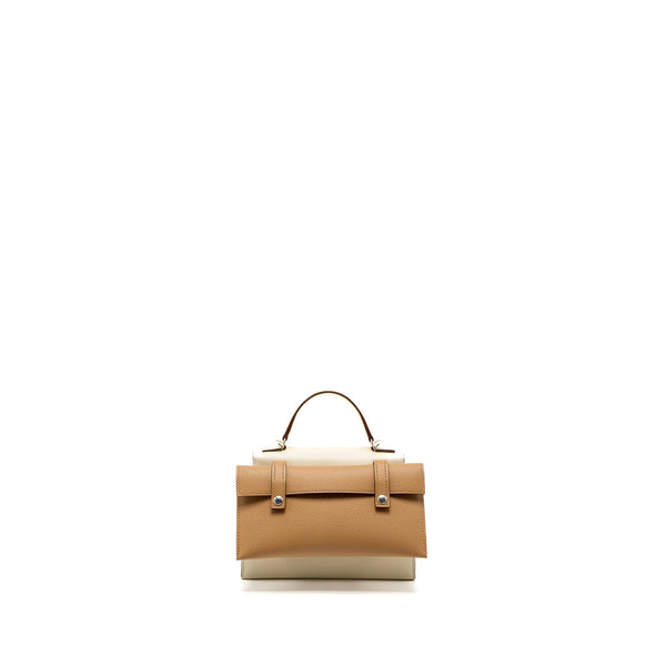 Hermes Kelly Dole Picto Epsom Nata/Lime/Mauve Sylvestre/Chai SHW Stamp B