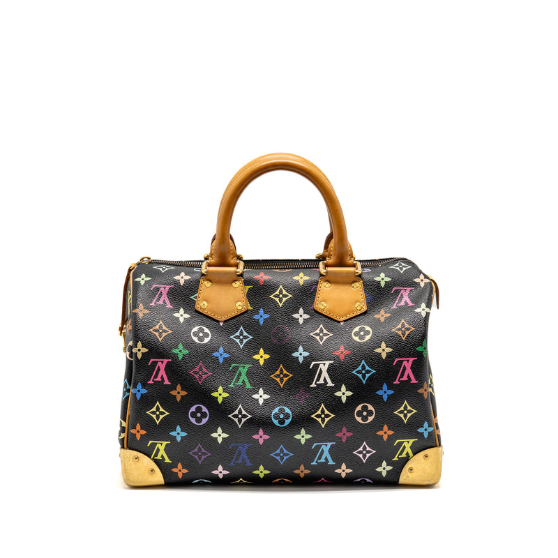 Louis Vuitton x Takashi Murakami  Speedy 30 Limited Edition Multicoloured Monogram Canvas Black GHW
