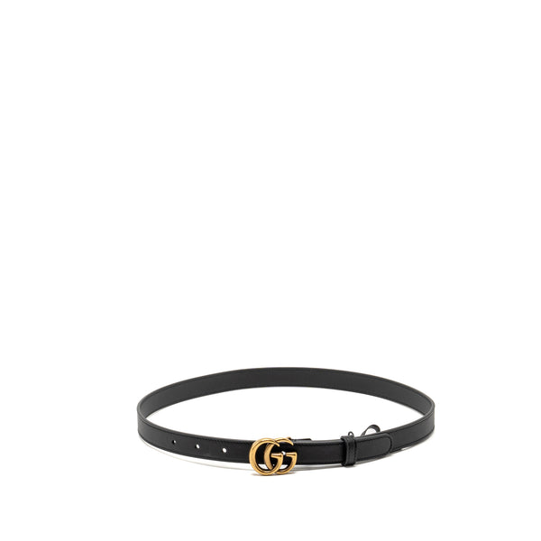 Gucci size 75 GG marmont Thin Belt black GHW