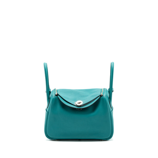 Hermes Lindy 26 Swift Blue Paon SHW Stamp X