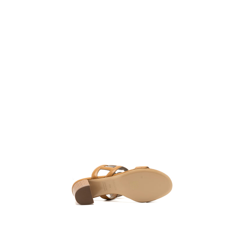 Hermes size 38.5 Bikini sandal Nappa leather beige dore