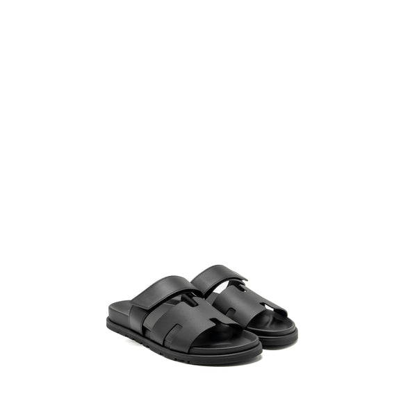 Hermes Size 41 Homme Chypre Sandals Black