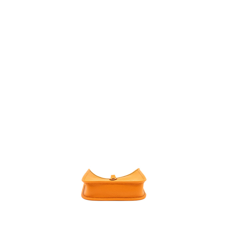 Hermes Mini Evelyne Clemence Orange GHW Stamp B