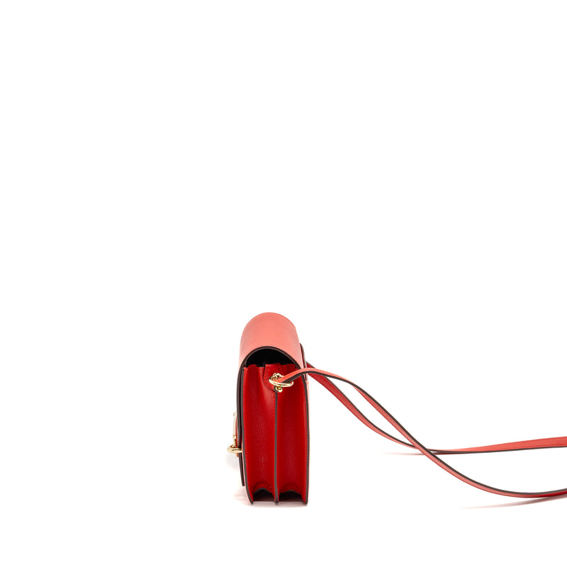 Hermes Mini Roulis Evercolor S3 Rouge De Coeur LGHW Stamp D