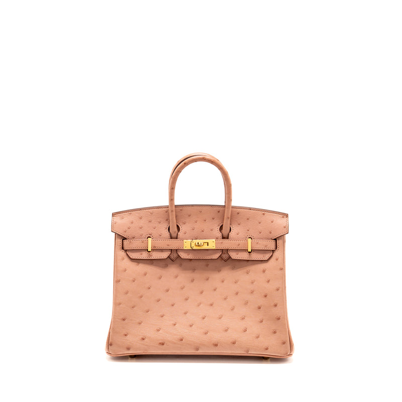 Hermes birkin 25 ostrich 94 Terre cutie GHW stamp B