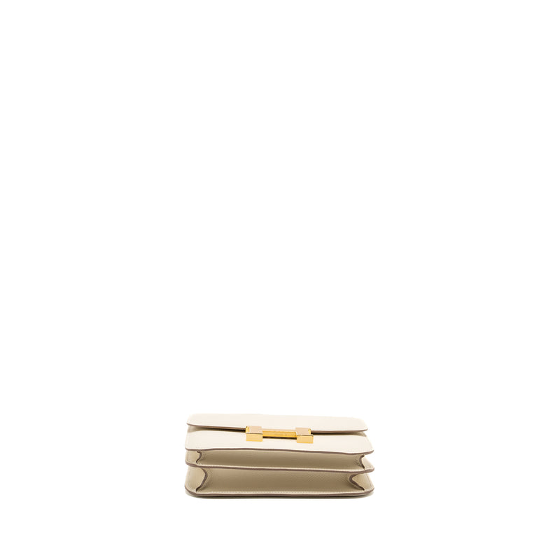 Hermes mini constance Epsom Craie GHW Stamp B