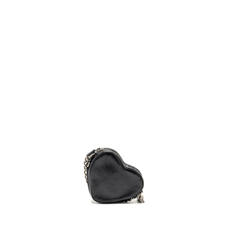 Balenciaga Le Cagole Heart Mini Bag Lambskin Black SHW