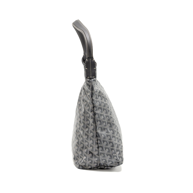 GoyardBoheme Hobo Bag Goyardine Canvas/Calfskin Gris SHW