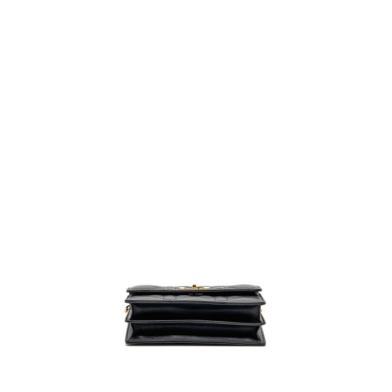 Dior Miss Caro Mini Bag with Chain Lambskin Black Multicolour Hardware