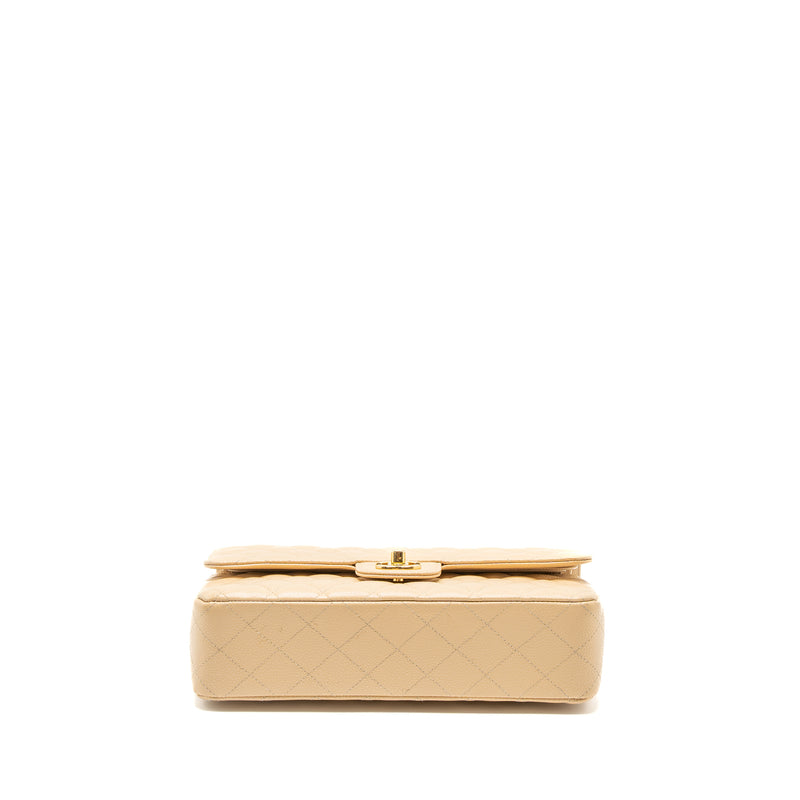 Chanel Medium Classic Double Flap Bag Caviar Beige GHW
