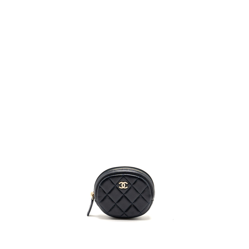 Chanel Mini Zipper Coin Purse Caviar Navy LGHW