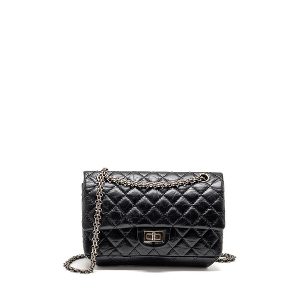 Chanel small 2.55 Reissue flap bag aged calfskin black GHW