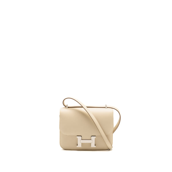 Hermes Mini Constance Epsom Craie SHW Stamp Y