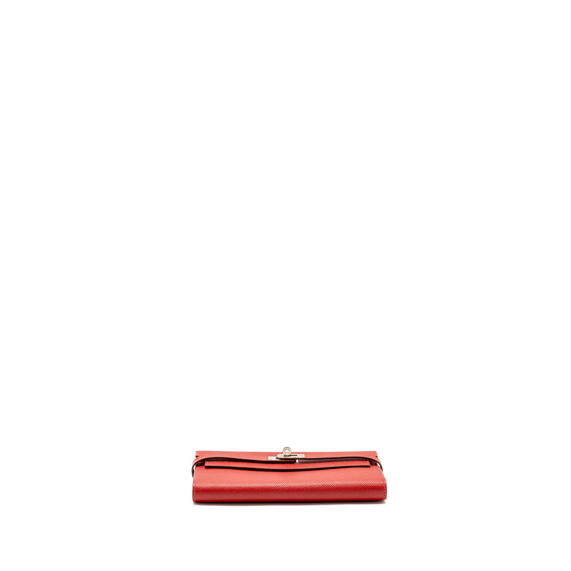 Hermes Kelly Long Wallet Epsom Red SHW