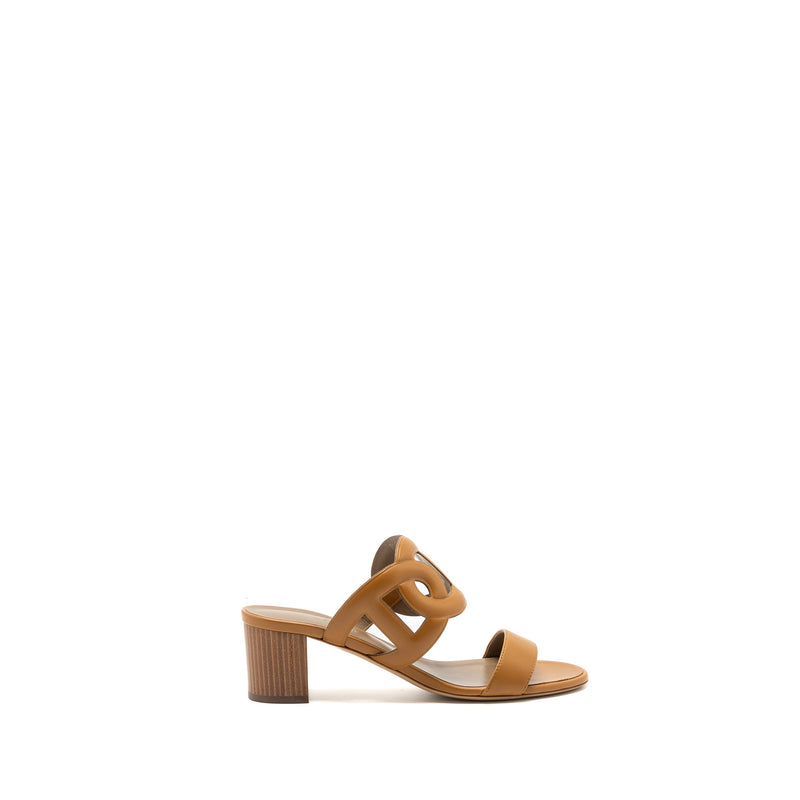 Hermes size 38.5 Bikini sandal Nappa leather beige dore