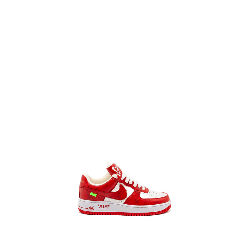 Louis Vuitton X Nike Size US6 Air Force 1 Low Red/White Limited Edition