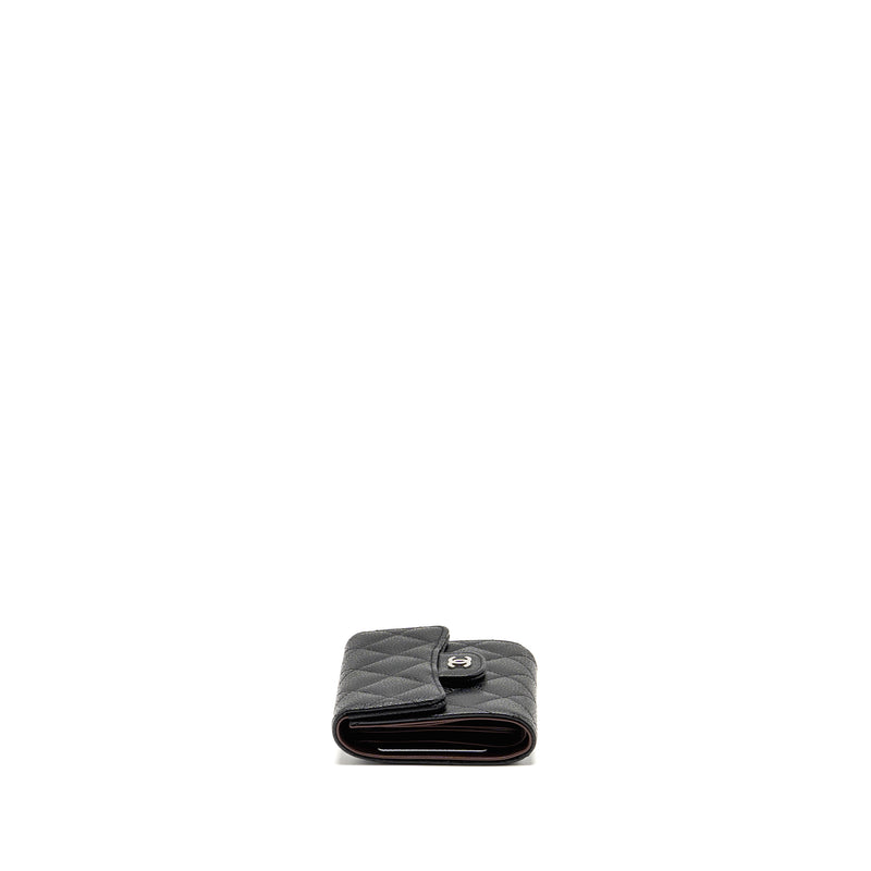 Chanel Small Classic Flap Wallet Caviar Black SHW