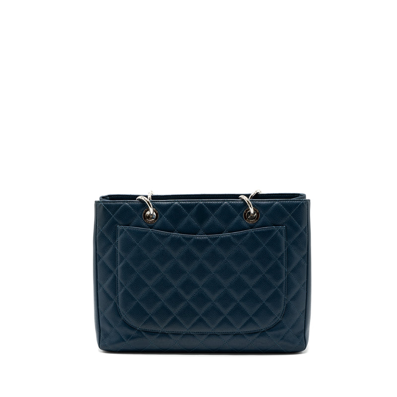 Chanel Grand Shopping Tote/ GST Caviar Dark Blue SHW