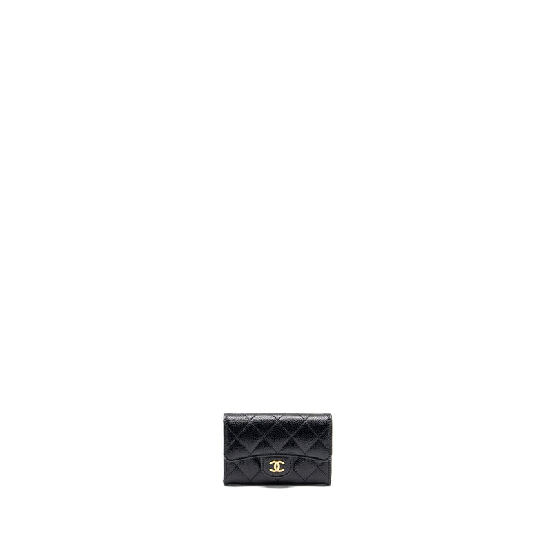 Chanel Classic Flap Card Holder Caviar Black GHW (Microchip)