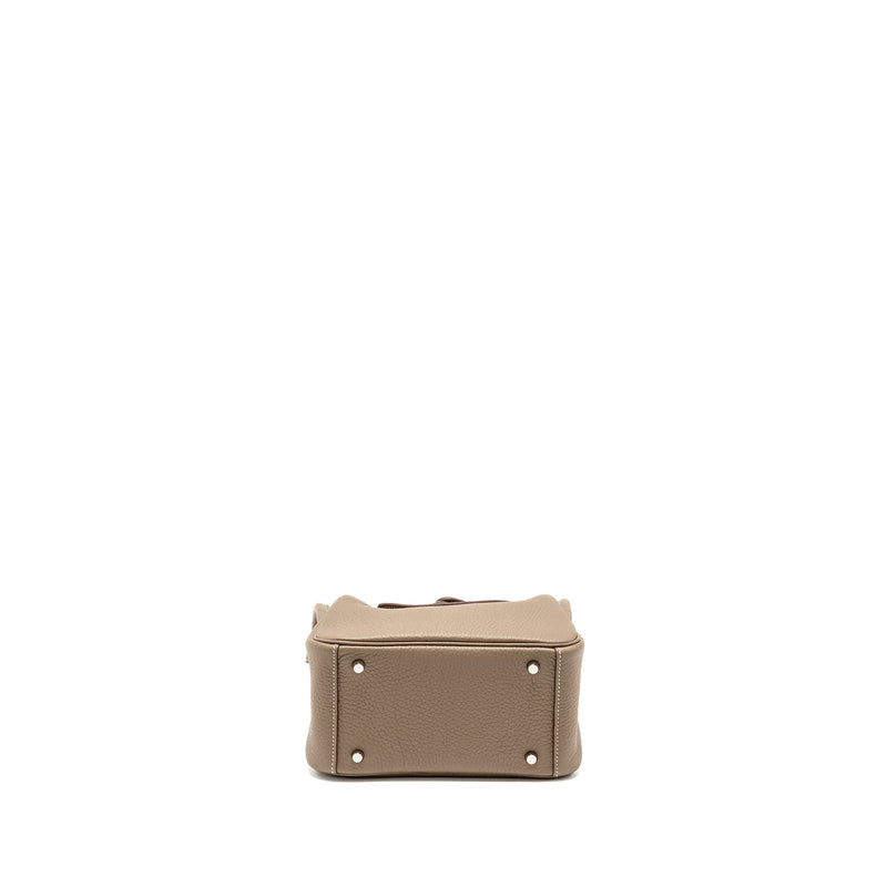 HERMES Mini Lindy II Clemence Etoupe SHW Stamp W