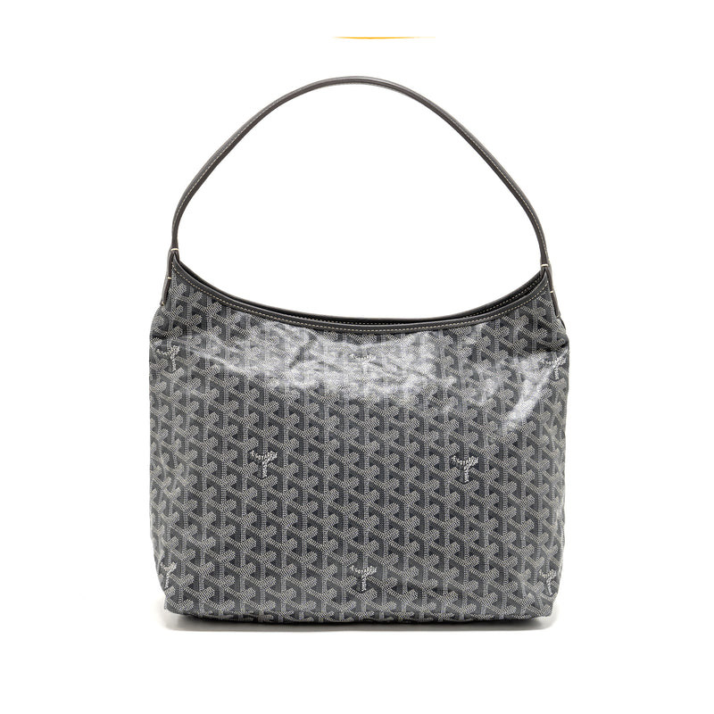 GoyardBoheme Hobo Bag Goyardine Canvas/Calfskin Gris SHW