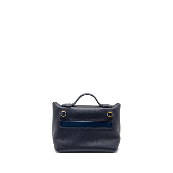 Hermes Mini 2424 24/24-21 bag evercolor blue nuit GHW stamp Z