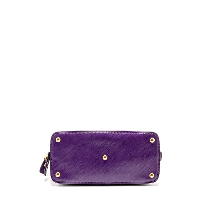 Salvatore Ferragamo Gancini Darina Leather Purple GHW