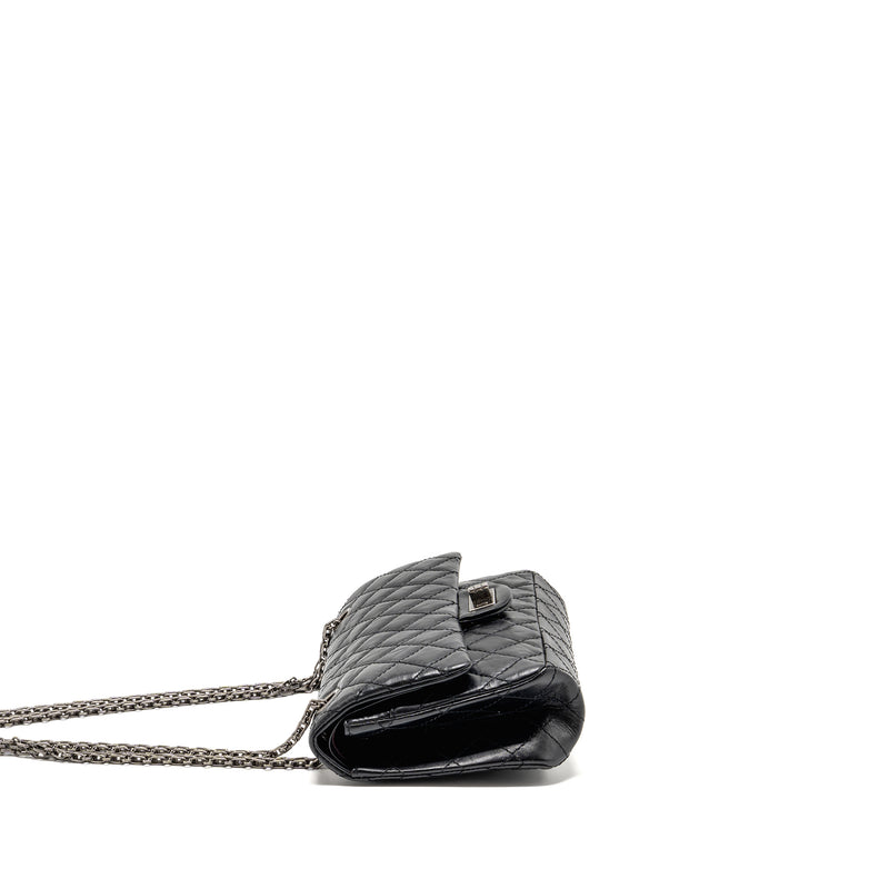 Chanel small 2.55 Reissue flap bag aged calfskin black GHW