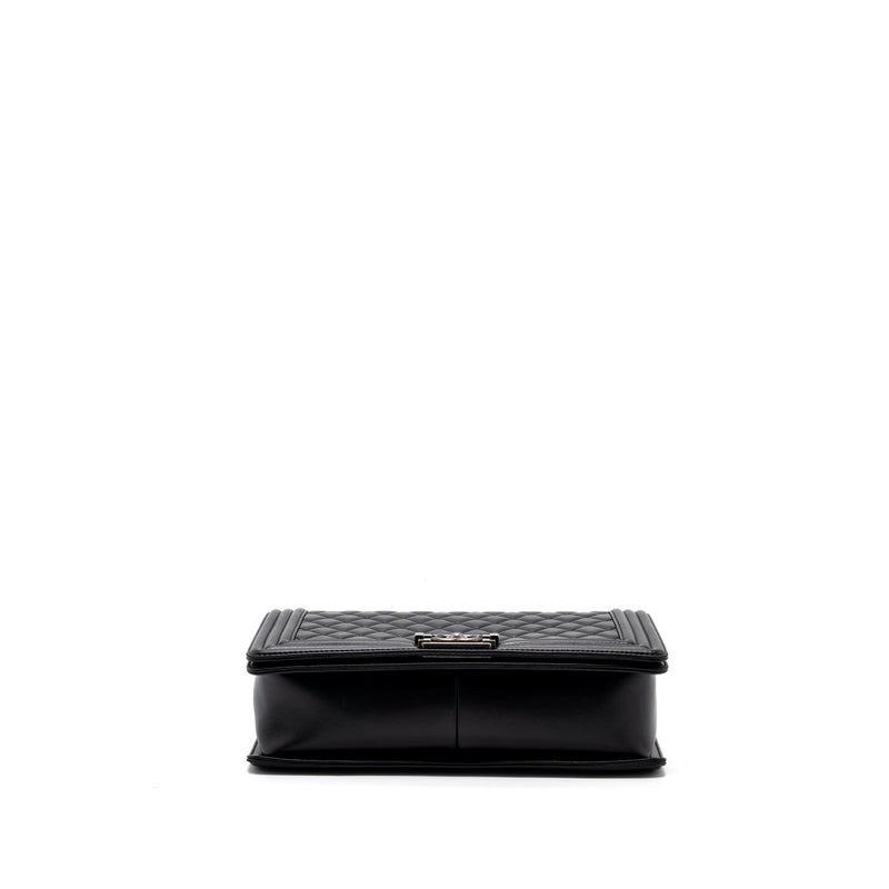 Chanel New Medium Boy Bag Lambskin Black Ruthenium Hardware