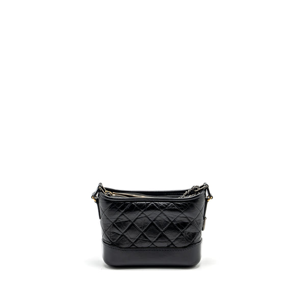 Chanel Small Gabrielle Hobo Bag Calfskin Black Multicolour Hardware