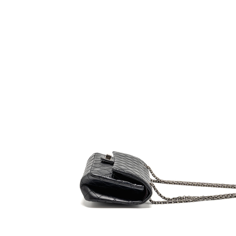 Chanel small 2.55 Reissue flap bag aged calfskin black GHW