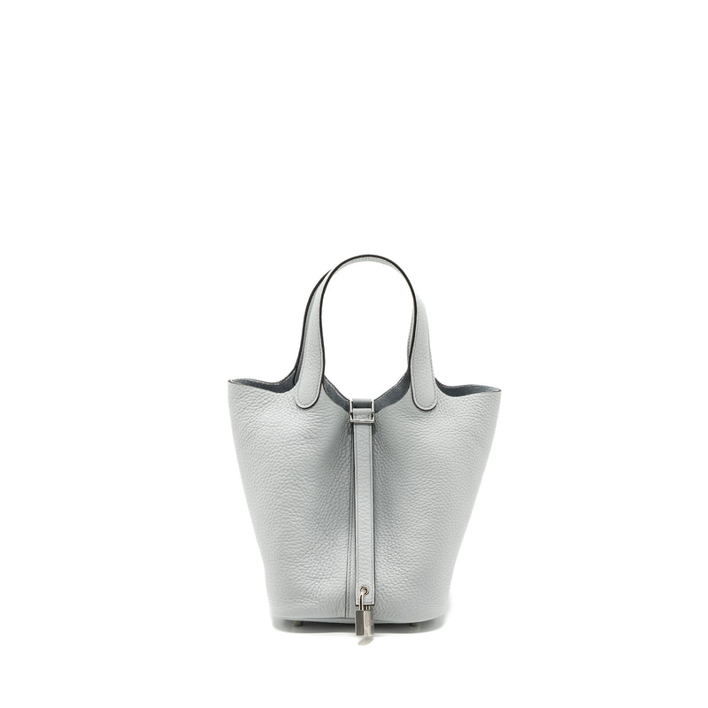 Hermes picotin 18 lock bag clemence blue pale SHW stamp Z