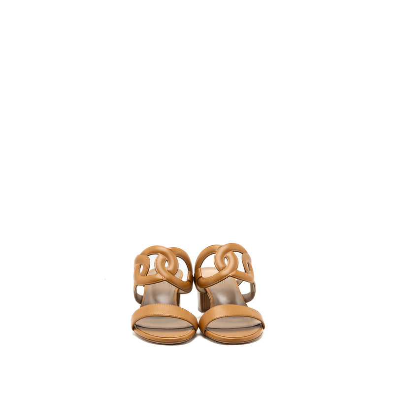 Hermes size 38.5 Bikini sandal Nappa leather beige dore