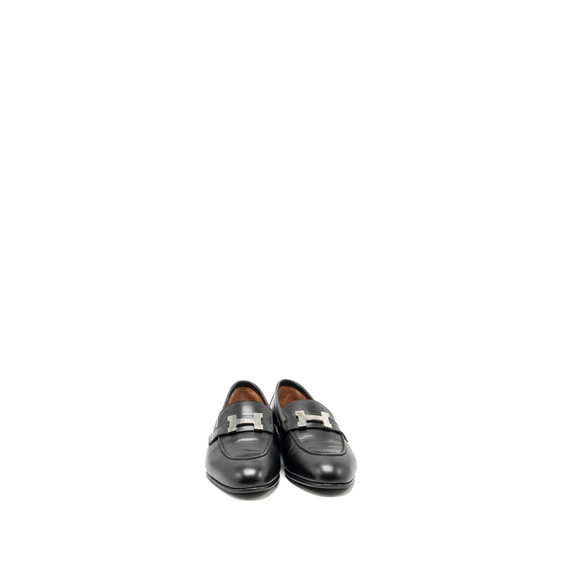 HERMES Size 36 Paris Loafer Goatskin Black SHW