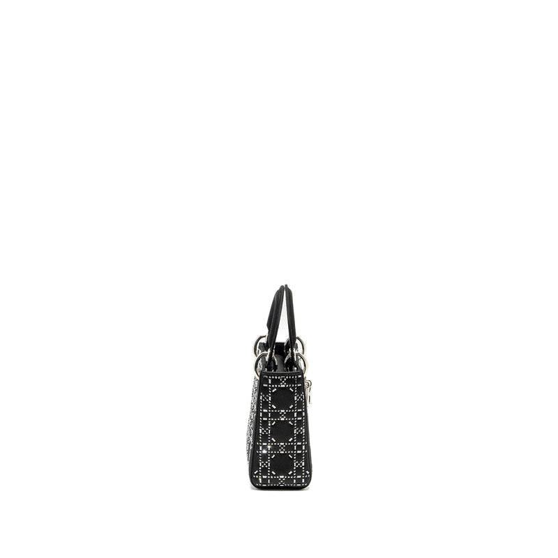 Dior Mini Lady Dior Stain Crystal Black SHW