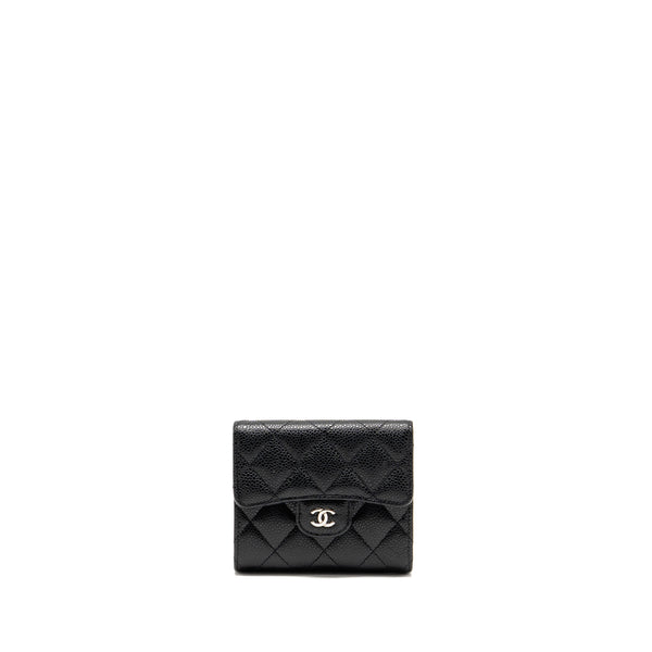 Chanel Small Classic Flap Wallet Caviar Black SHW
