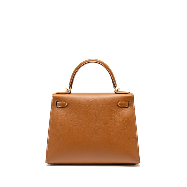 Hermes Kelly 28 Epsom Gold GHW Stamp Z