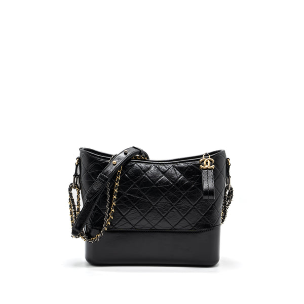 CHANEL LARGE GABRIELLE HOBO BAG CALFSKIN BLACK MULTICOLOUR HARDWARE