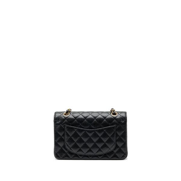 Chanel Small Classic Double Flap Bag Caviar Black GHW(microchip)