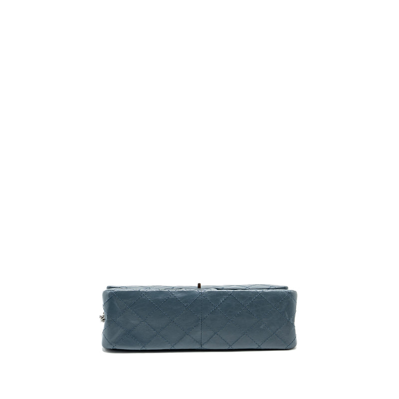 Chanel Large 2.55 reissue Flap Bag Aged Calfskin Petrol blue Ruthenium Hardware