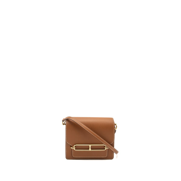 Hermes mini Roulis evercolor Gold GHW stamp Y